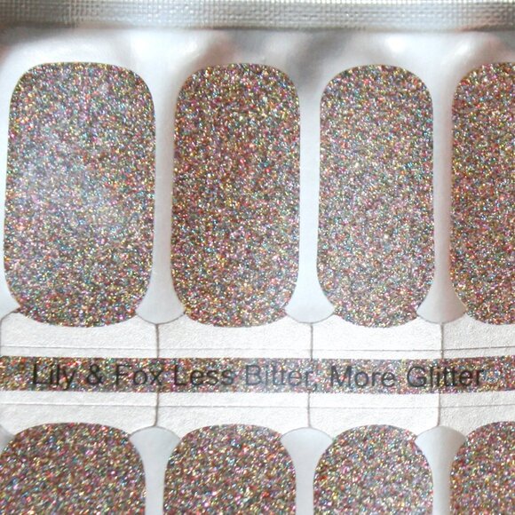 3 For 15 - LILY & FOX - LESS BITTER MORE GLITTER Nail Stickers Wraps Strips - Picture 3 of 10